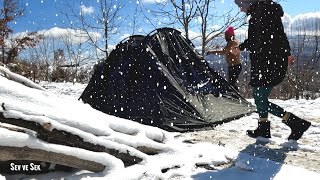 Gece -10 Dereceydi Donduk!..| Bu Kez Sıcak Çadır Kampı Olmadı | Kar Kampı