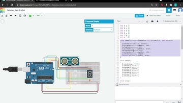 Seven Segment Display Menampilkan Angka dari Input Sensor Jarak - Arduino
