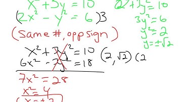 solving non linear systems with elimination