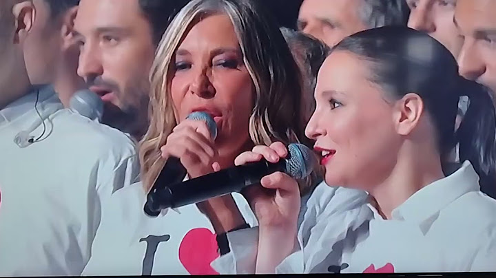 Surprise des Enfoirés a Mimy Mathy au concert des Enfoirés 2023 @lesenfoiresofficiel