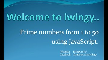 Prime numbers from 1 to 50  using JavaScript