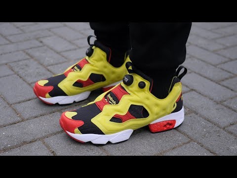 Toevoeging tafel oosten Reebok Instapump Fury Prototype OG 'Neon Yellow / Red' (2019) Quick Look &  On Feet - YouTube