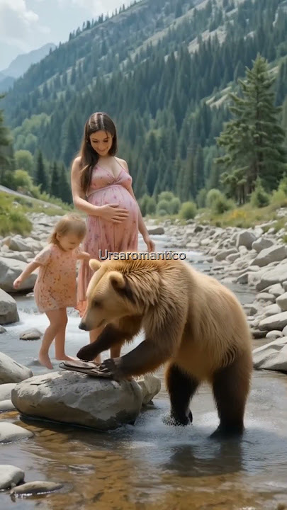 Playful Moments in Bulgaria’s Rila Mountains!🐻🤰👶