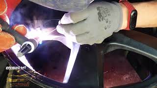 Сварка аргоном, argon welding, TIG. Ремонт литого диска.