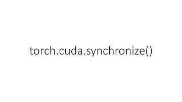 torch.cuda.synchronize() in PyTorch
