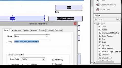 Edit a Text Field Properties in Adobe Acrobat