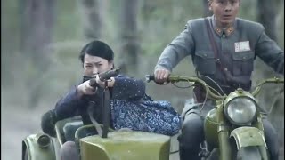 Anti-Japs Movie! Japs set ambushes in the valley, shot and killed by a village girl as wild boars.