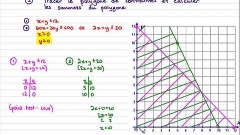 MAT5101 Programmation linéaire : Polygone de contraintes et sommets. Partie 1