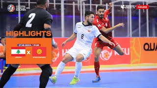 HIGHLIGHTS | LEBANON - KYRGYZ REPUBLIC  | AFC FUTSAL ASIAN CUP 2024 QUALIFIERS