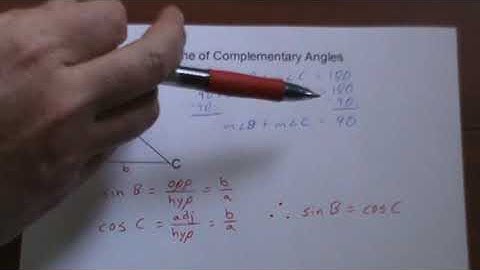 Sine, Cosine, and Complementary Angles
