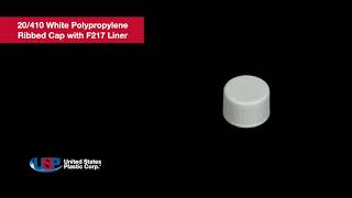 20/410 White Polypropylene Ribbed Cap with F217 Liner | U.S. Plastic Corporation®