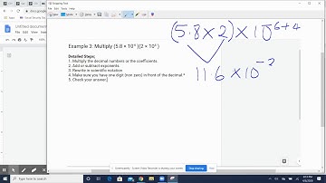Multiplying with Scientific Notation Part 2