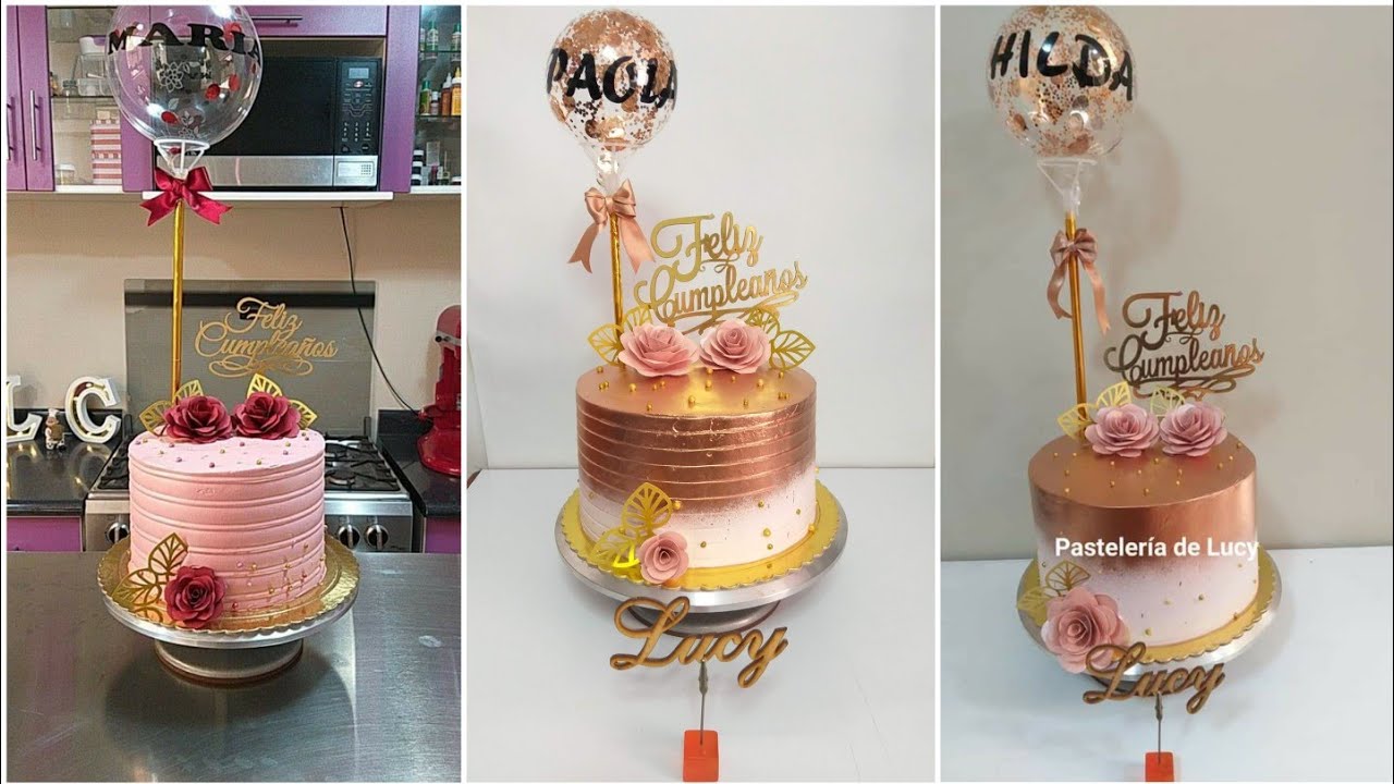 Como Montar Un Pastel Preparacion Y Coloracion De Chantilly Pastel Tendencia Con Rosas Y Globo Youtube