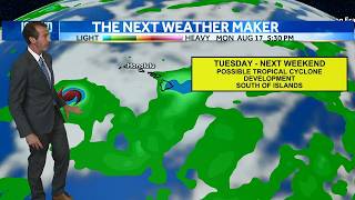 Weekend Island Weather | Scattered showers and building south swell