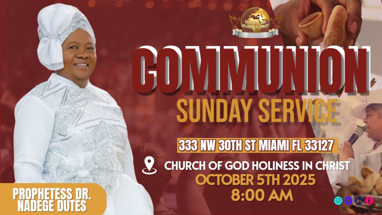 10.5.25 | Sunday Morning Communion Service | EGLISE DE DIEU SAINTETÉ EN CHRIST