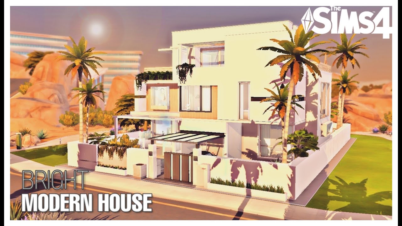 Bright MODERN Family House | No CC | Stop Motion Build | The Sims 4 ...