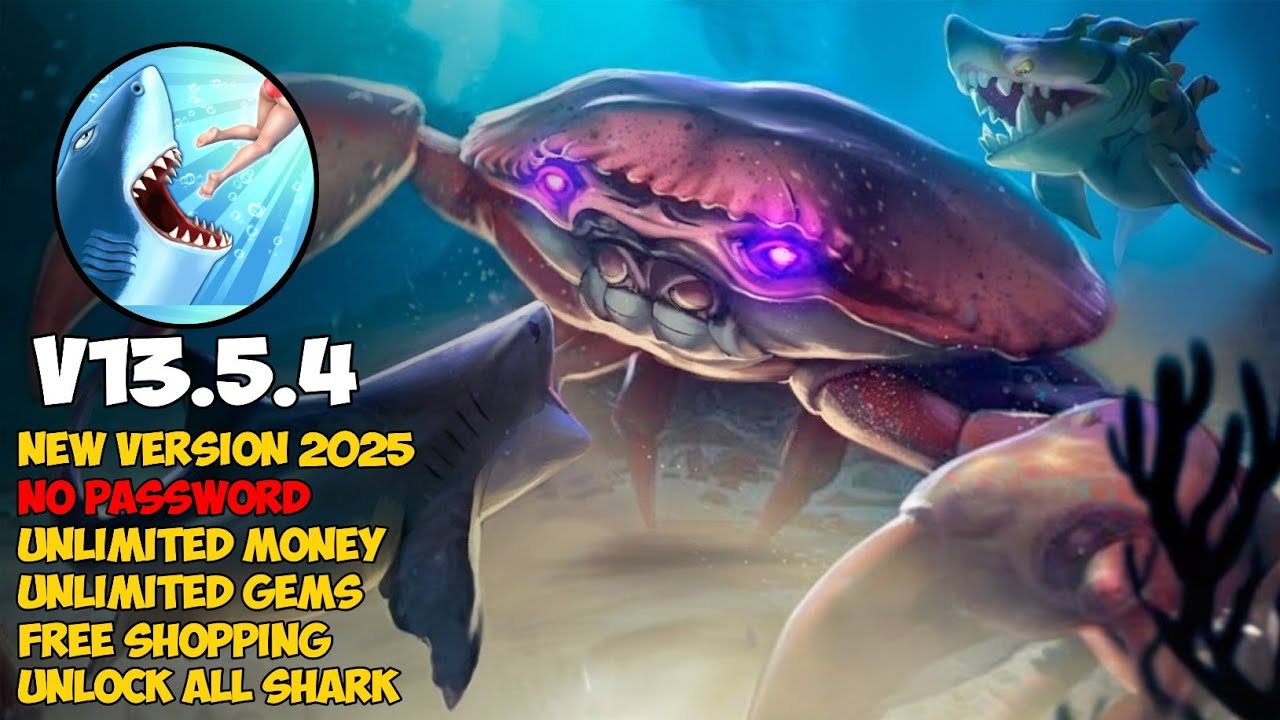 Hungry Shark Evolution Mod Apk Terbaru v13.5.4 No Password Unlimited