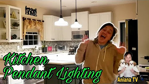 Kitchen Ceiling Light to Pendant Lighting Upgrade DIY (English sub) | AnianaTV
