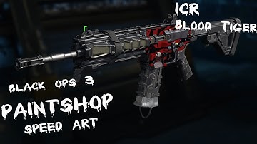 ICR BLOOD TIGER  - BLACK OPS 3 SPEED ART - PAINTSHOP SKIN