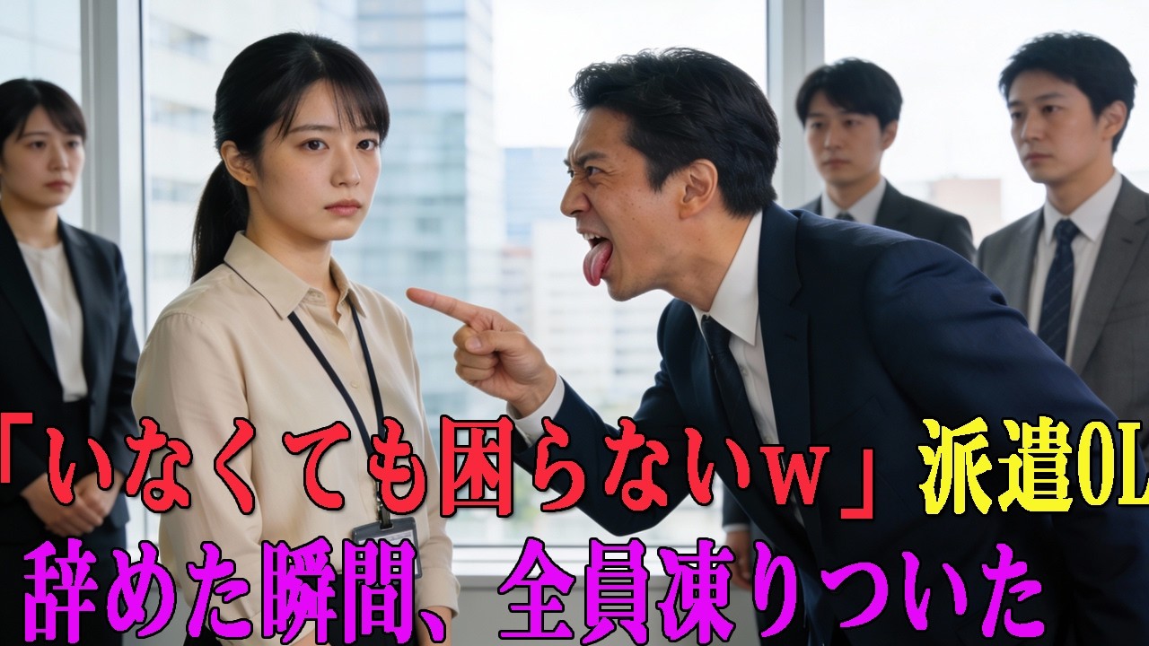 「いなくても困らないｗ」派遣OLを見下した部長→退職を告げた瞬間、全員が後悔した