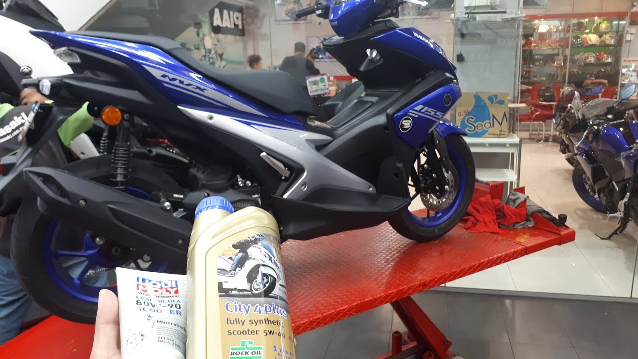 1ST SERVICE YAMAHA NVX 155 GUNA ROCK OIL YouTube