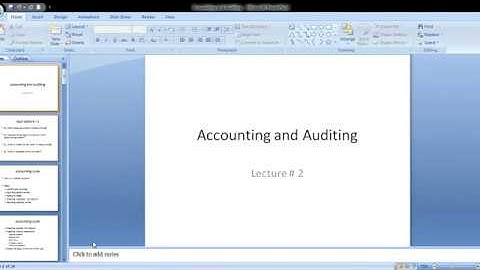 CSS Accounting and Auditing Lecture 2 - part 1 ( The Accounting Cycle )