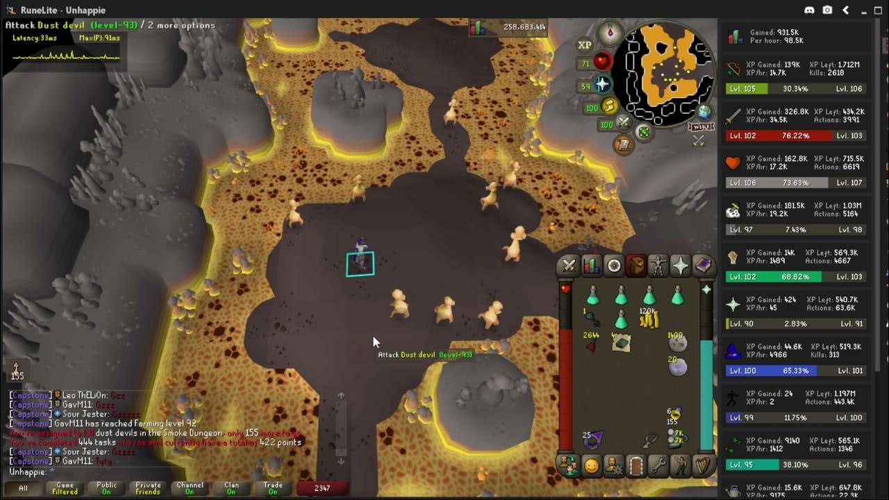 Bursting Dust devils in Smoke Dungeon Osrs YouTube