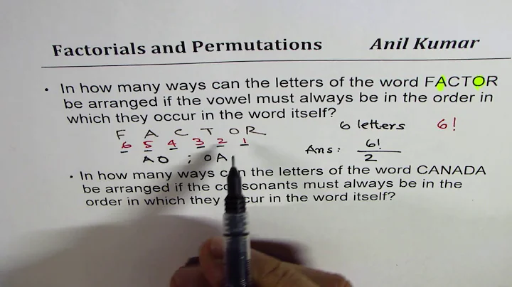 In how many ways can you arrange letter keeping the order same for Consonants in CANADA