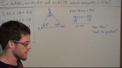 Angle Side Relationships in a Triangle - Geometry