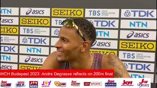 WCH Budapest 2023: Andre DeGrasse reflects on 200m final