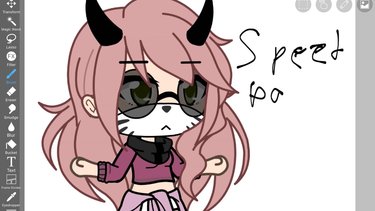 Gacha life speed paint 🌗 - YouTube