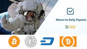 Update: Genesis Mining Daily Payouts Are Back. Bitcoin, Litecoin, Dash And Bitcoin Cash Contracts