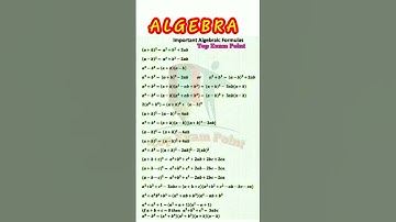 All algebraic formula/ all maths formulae, #youtubeshorts , #algebra