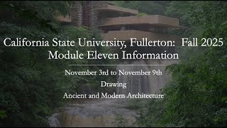 CSUF ONLINE-MODULE ELEVEN INFORMATION-FALL 2025