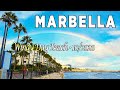 Marbella Beach on Windy Day - Walking Tour in October 2020, Malaga, Costa del Sol, Spain [4K 60fps]