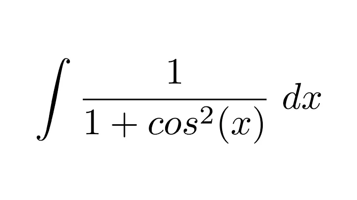 (Method 2) Integral of 1/(1+cos^2(x)) (substitution + substitution)