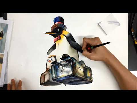 펭귄그리기 [ (<strong>penguin</strong>) Korean art college entrance examination ]