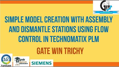 Simple model creation with Assembly and dismantle stations using flow control in Technomatix PLM