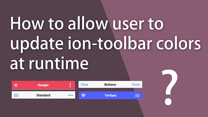 How to allow user to update ion-header color | ion custom theme | ion toolbar | ionic color picker