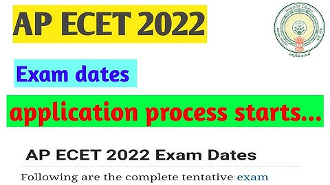 ap ecet 2022 Exam dates // application process last date // #apecet2022 @examsworldwide1203