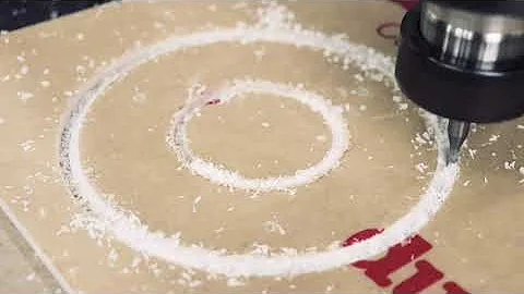 HD II Tabletop Series CNC Router Cutting Cast Acrylic