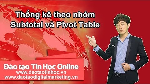 Thống kê theo nhóm Subtotal và Pivot Table - Daotaotinhoc.vn