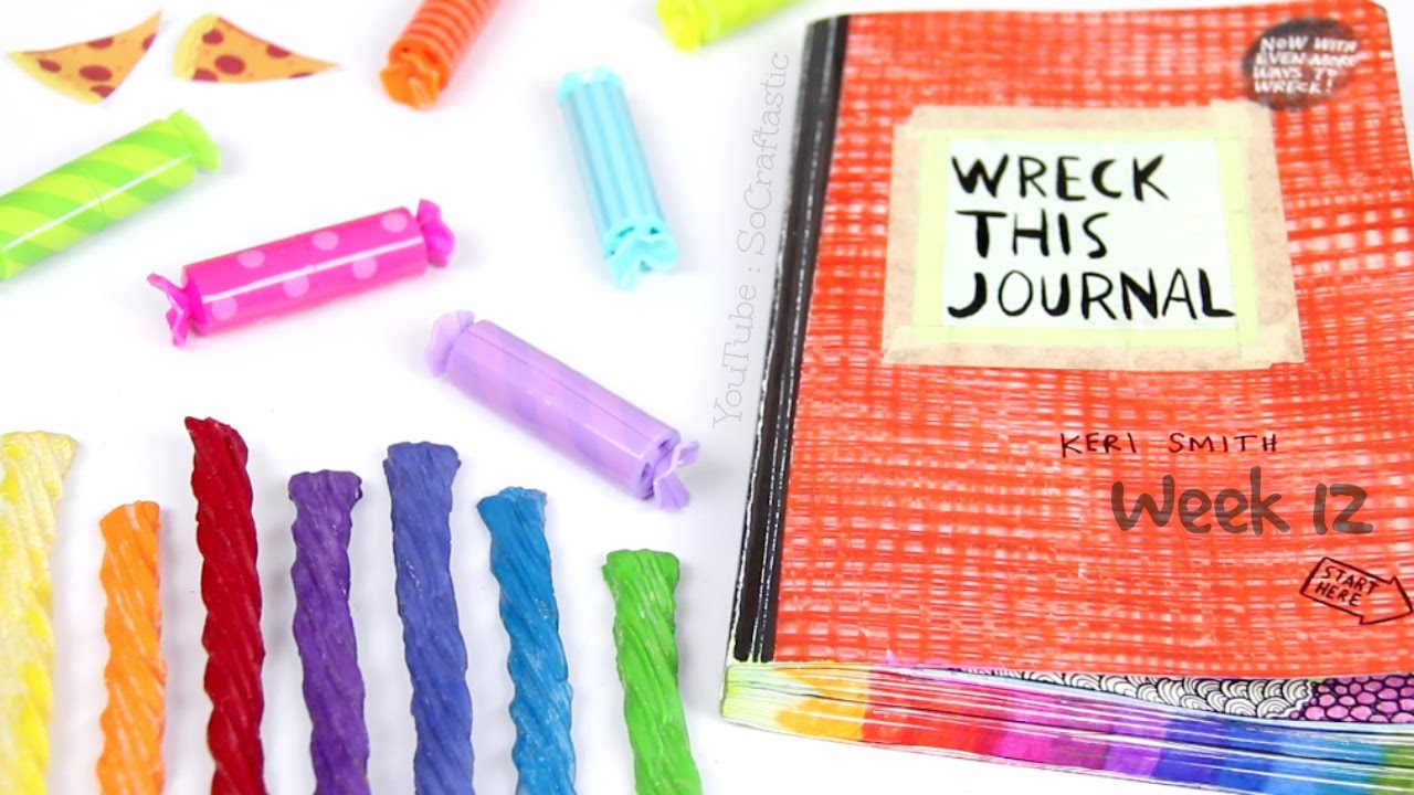 WRECK THIS JOURNAL 12 : Weird School Supplies | SoCraftastic - YouTube