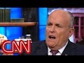 Rudy Giuliani gets angry when challenged with his own words