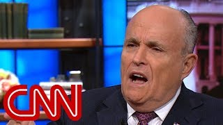 Rudy Giuliani gets angry when challenged with his own words