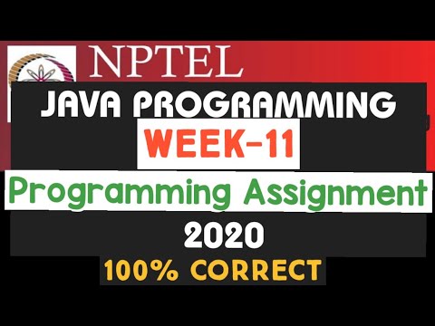 java nptel assignment answers 2023 week 11