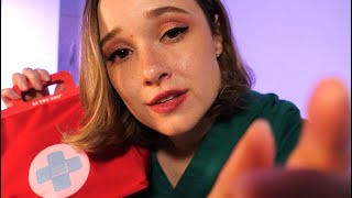 ⁣ASMR Night Nurse Takes Care of You in Bed 💕 Wound Care, General Check Up, Crinkly Wooden Tools