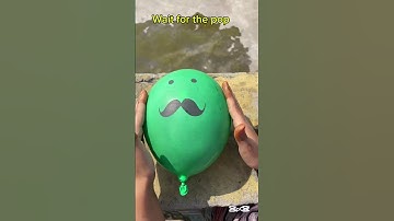 Will a big balloon explode if it rolls down from height 💥🎈 #asmr #balloon #shorts #colors