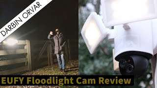 Eufy Floodlight Cam E340 Review // Set Up &amp; Use of Super Bright Security Camera