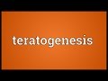 Teratogenesis Meaning